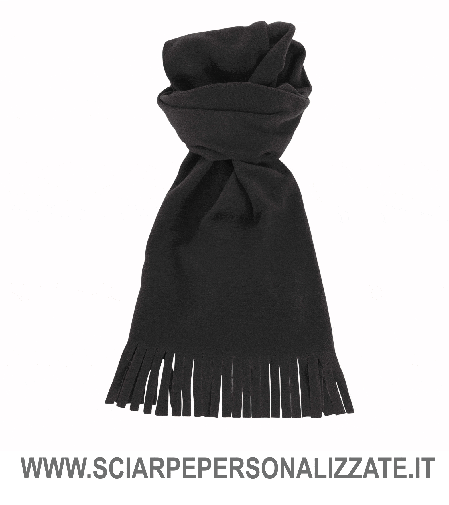 sciarpa in pile alta qualità nero
